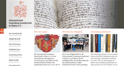 Desktop Screenshot of gutenberg-gesellschaft.de